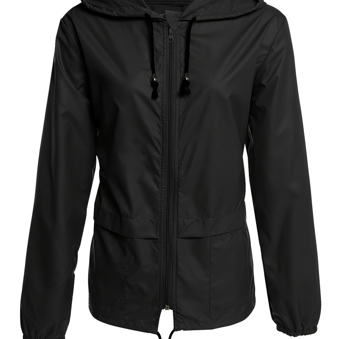 Eva | Effen kleur windjack met lange mouwen