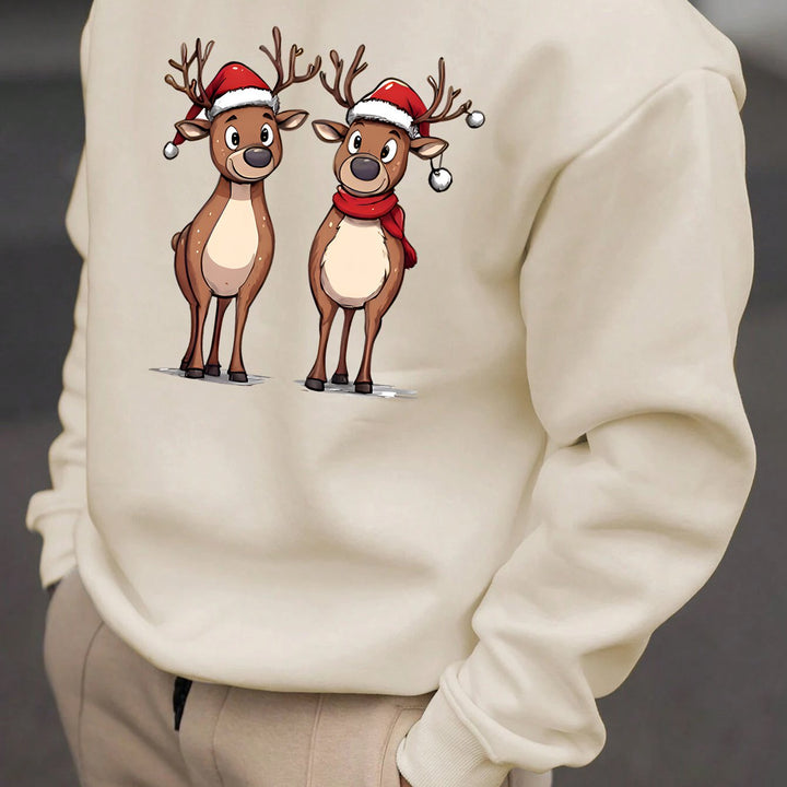 Eziah | Feestelijke rendierprint heren sweatshirt