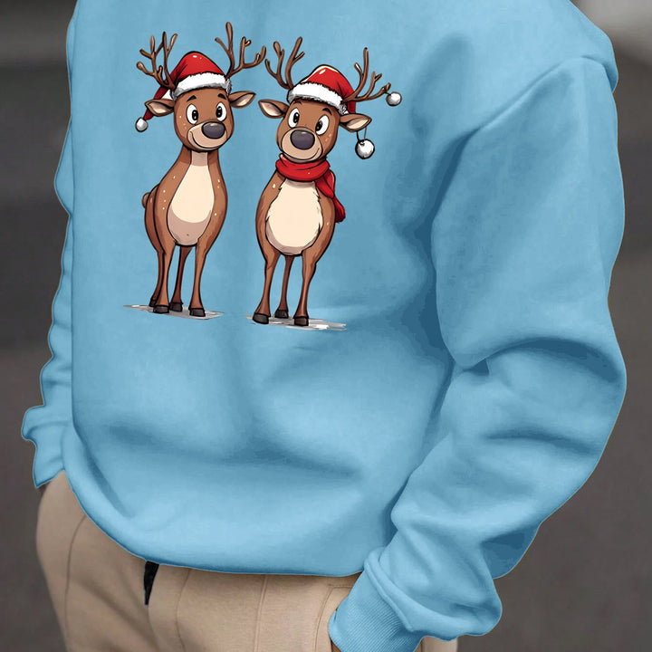 Eziah | Feestelijke rendierprint heren sweatshirt