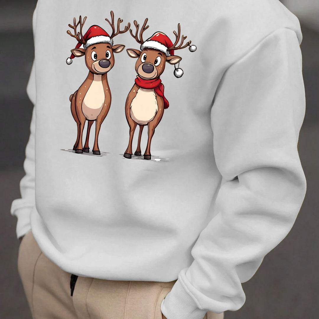 Eziah | Feestelijke rendierprint heren sweatshirt