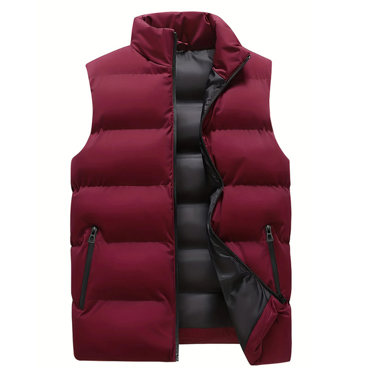Heren Bodywarmer Puffer Vest Voor Laagjes Met Gestikte Look