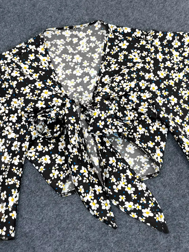 Crop top met bloemenprint