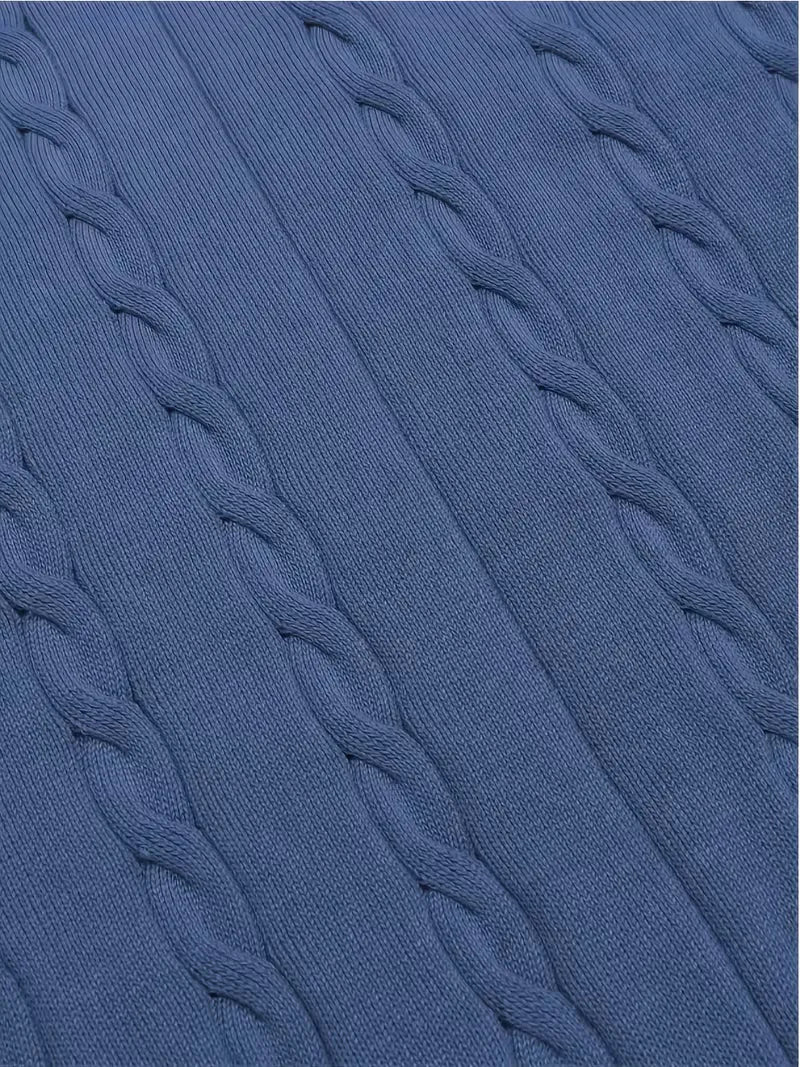 Mouwloos gebreid vest met V-hals