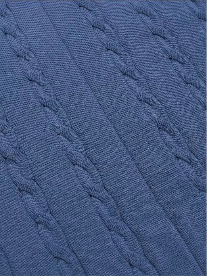 Mouwloos gebreid vest met V-hals