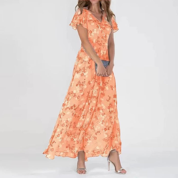 Glamoureuze Maxi Jurk Met Buikbedekking Voor Dames