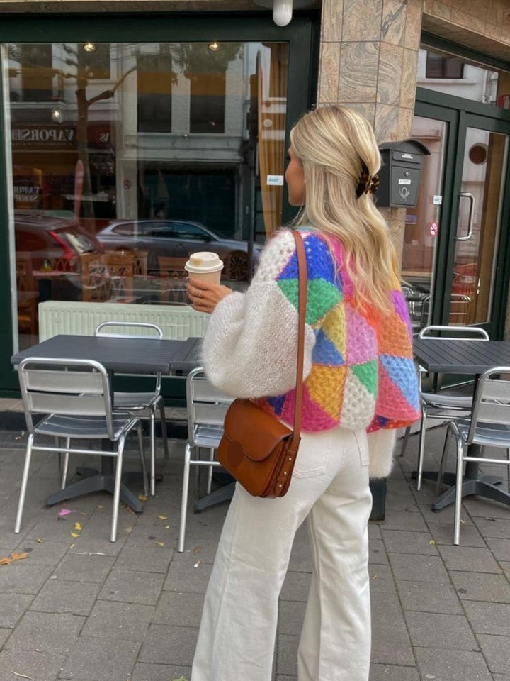 Femke | Kleurrijke gebreide wollen trui