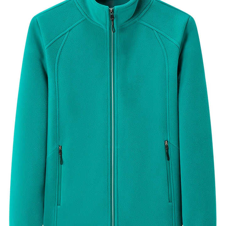 Fenna | Pluche outdoor jas met staande kraag en lange mouw
