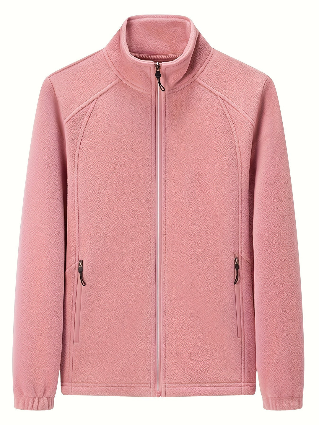Fenna | Pluche outdoor jas met staande kraag en lange mouw