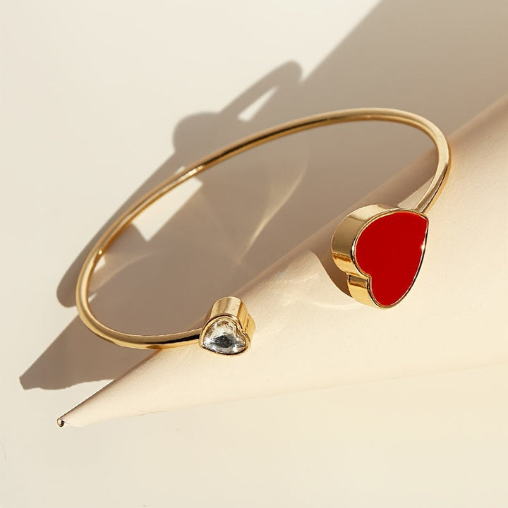 Fien | Chique rode hart armband
