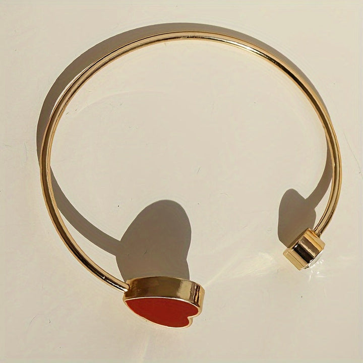 Fien | Chique rode hart armband