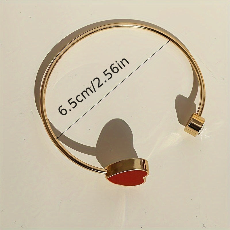 Fien | Chique rode hart armband