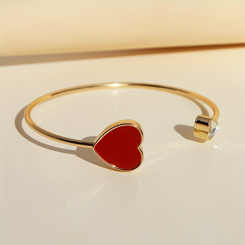 Fien | Chique rode hart armband
