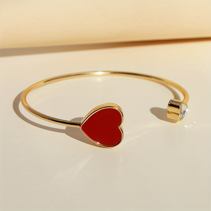 Fien | Chique rode hart armband