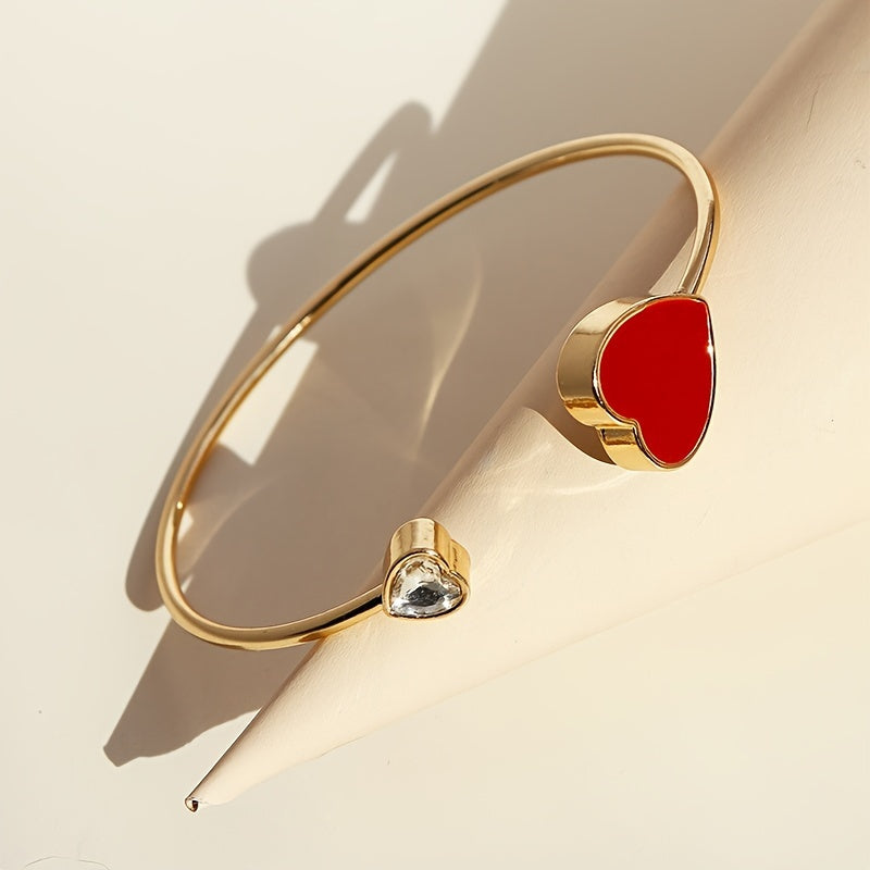 Fien | Chique rode hart armband
