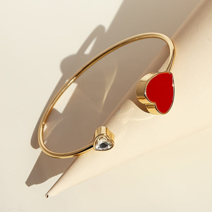 Fien | Chique rode hart armband