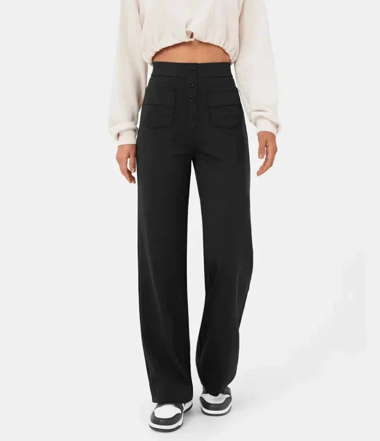 Fleur | Elastische hoge taille broek