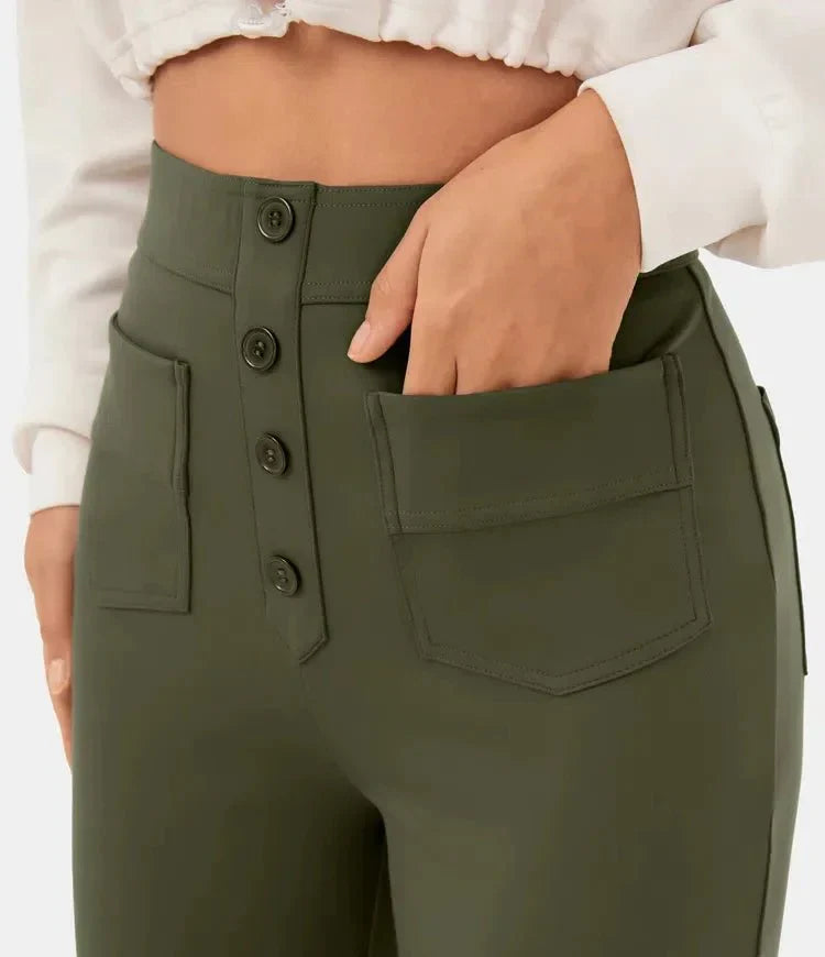 Fleur | Elastische hoge taille broek