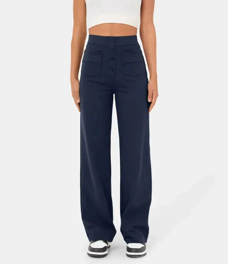 Fleur | Elastische hoge taille broek