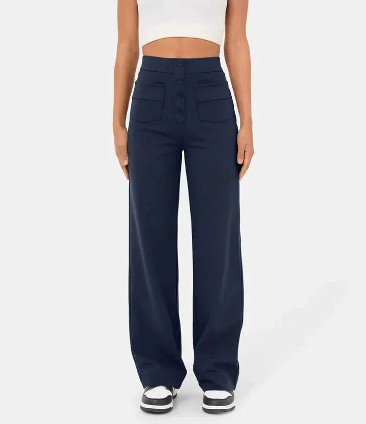 Fleur | Elastische hoge taille broek