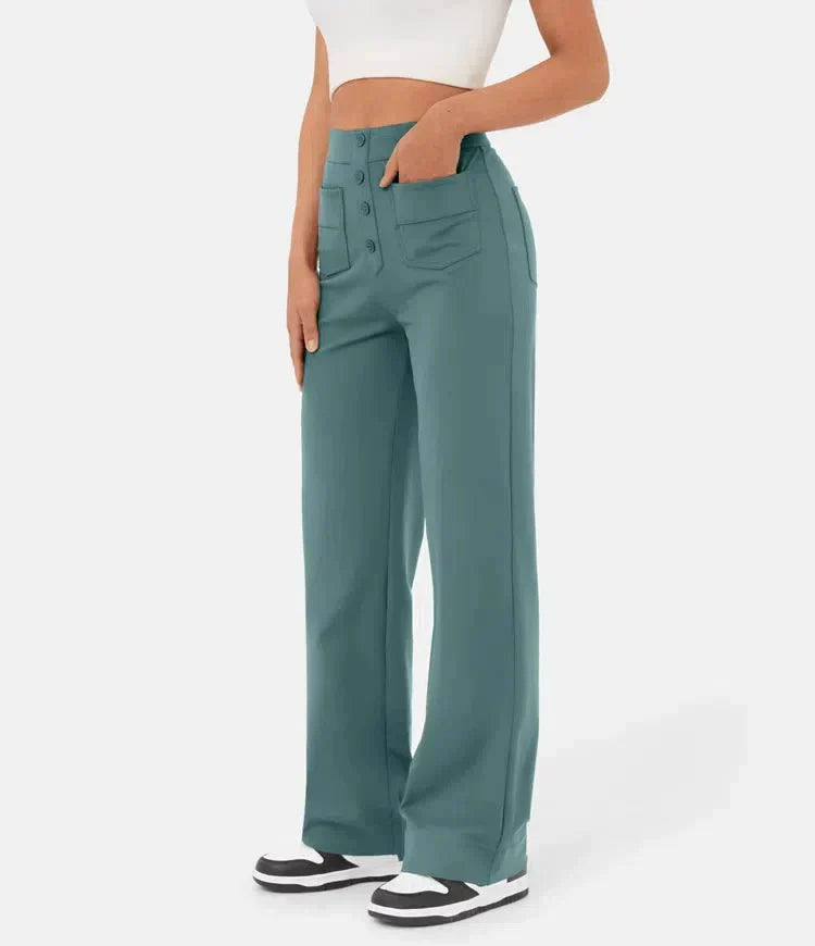 Fleur | Elastische hoge taille broek