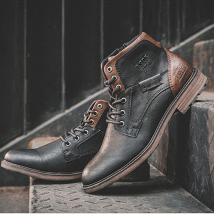 Floris | Klassieke leren veterboots heren