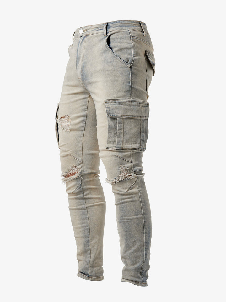 Heren Cargo Jeans | Slanke pasvorm | Meerdere zakken & Stretch | Casual stijl op straat