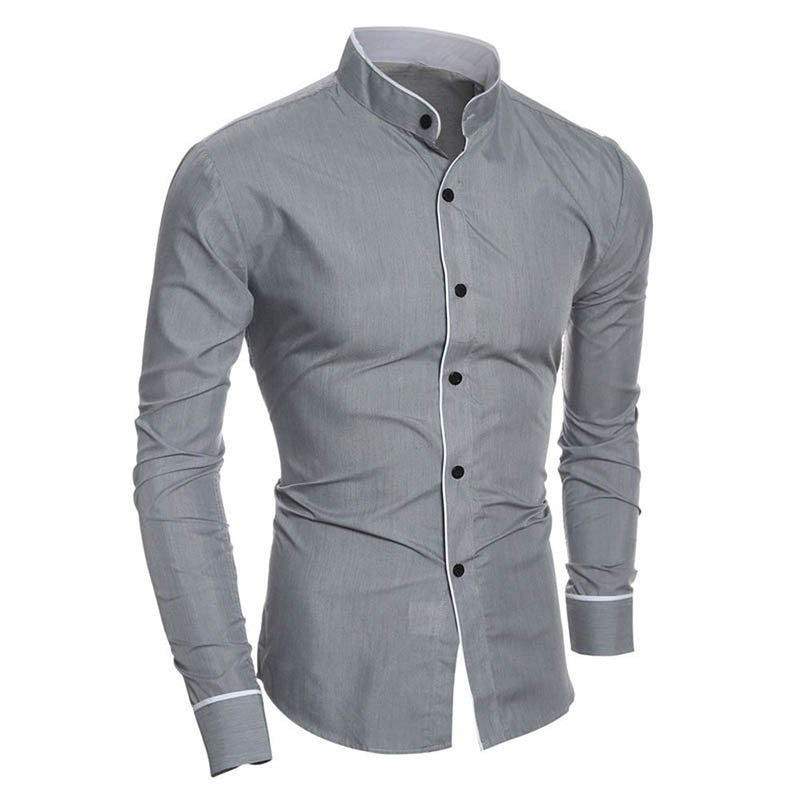 Hendrik | Slim-fit heren overhemd met staande kraag