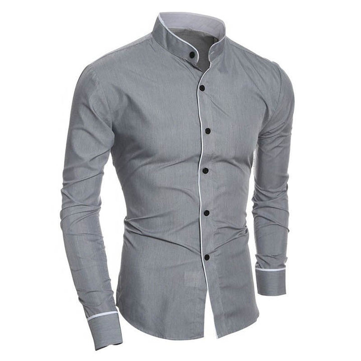 Hendrik | Slim-fit heren overhemd met staande kraag