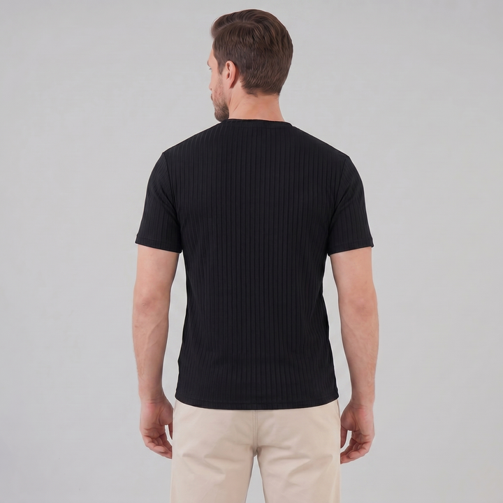 Henley Shirt Heren Slim Fit Lange Mouwen Casual