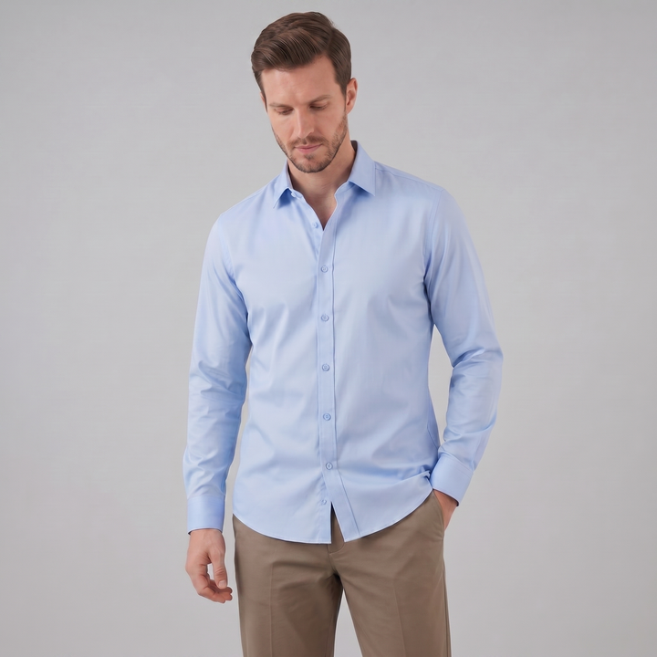 Heren Overhemd Slim Fit Lange Mouwen