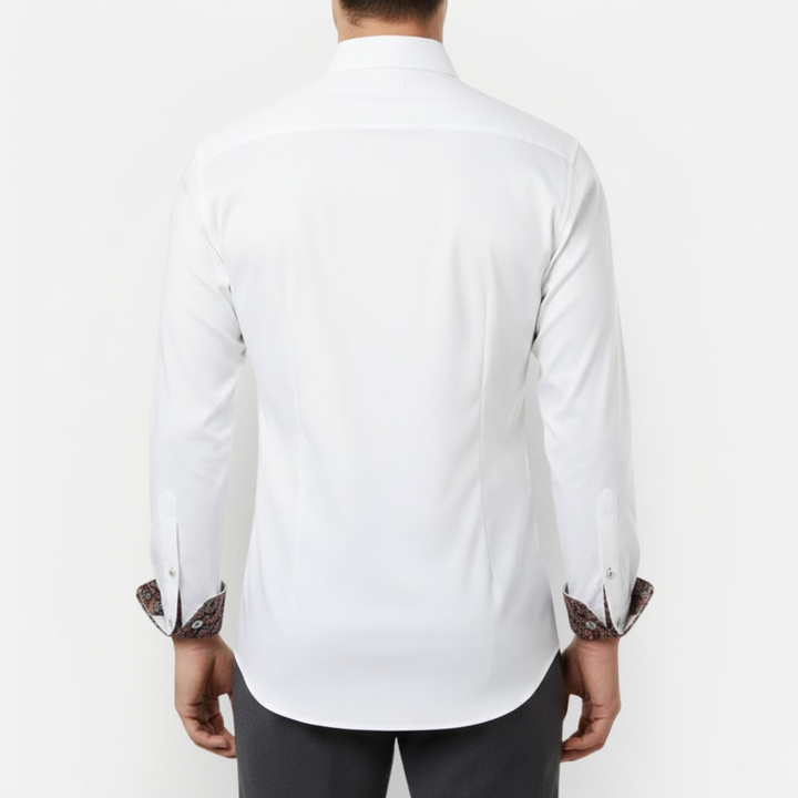 Herenoverhemd Paisley Print Lange Mouwen Casual