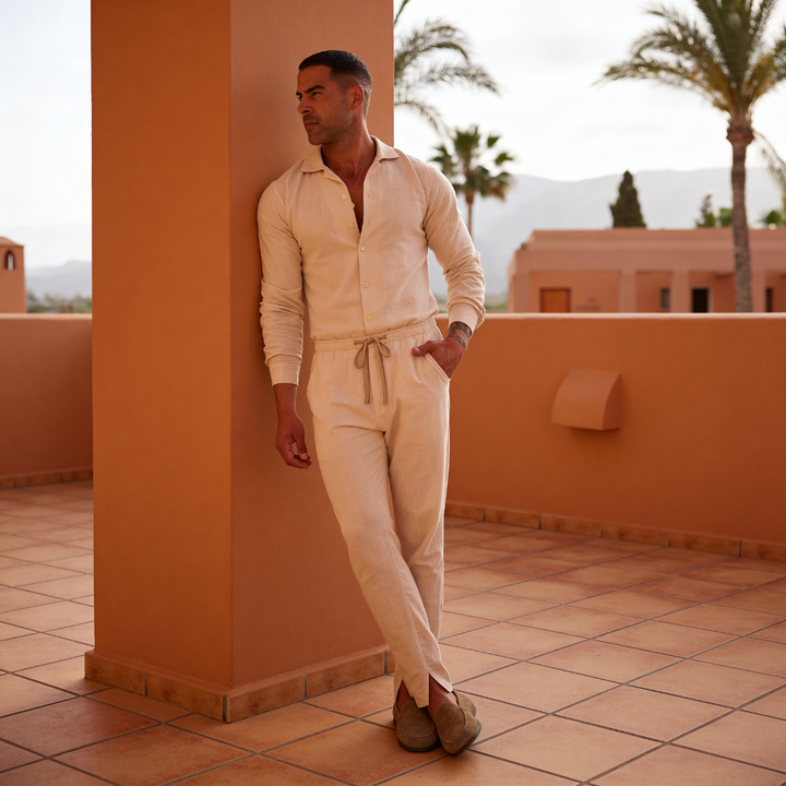 Herenpak Set Linnen Zomer Casual