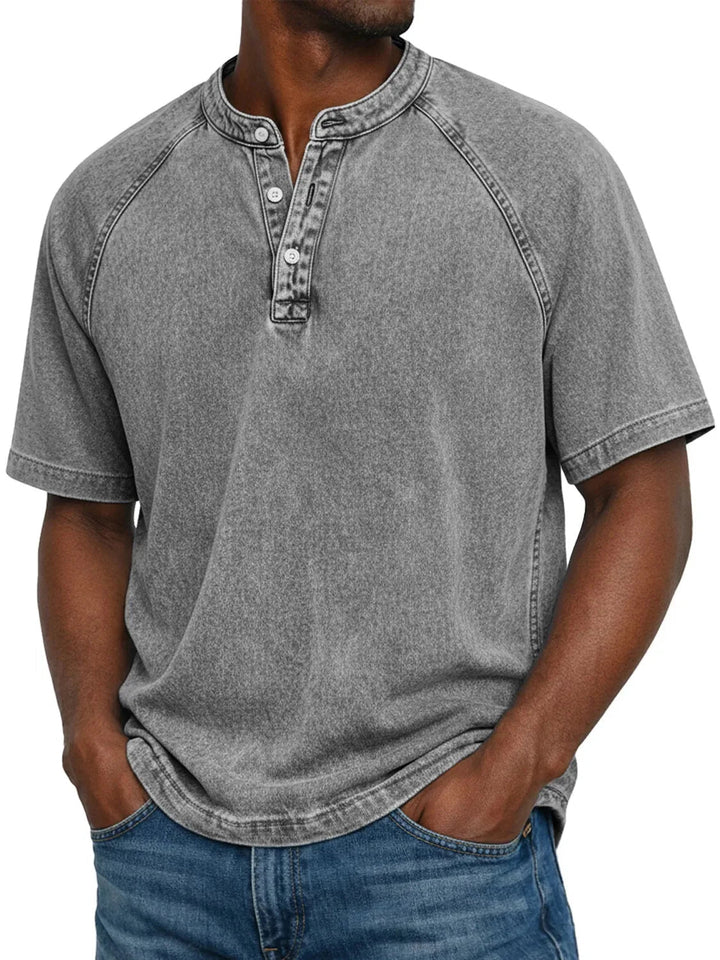 Herenshirt Met Knopen Korte Mouwen Casual