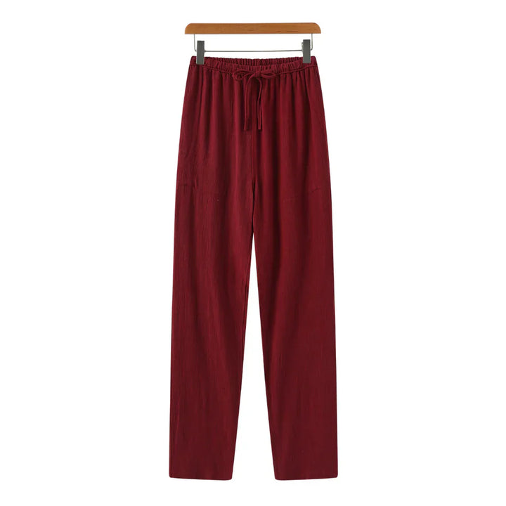 Hessel | Linnen slim fit pantalon