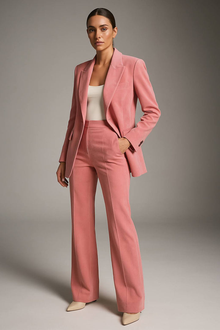 Zakelijk Broekpak Voor Dames Met Blazer En Pantalon Set