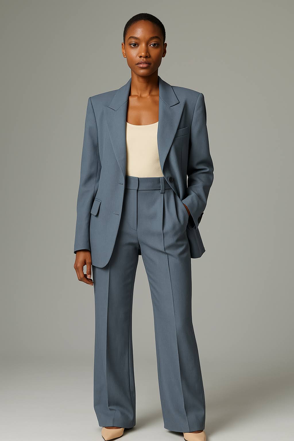 Zakelijk Broekpak Voor Dames Met Blazer En Pantalon Set
