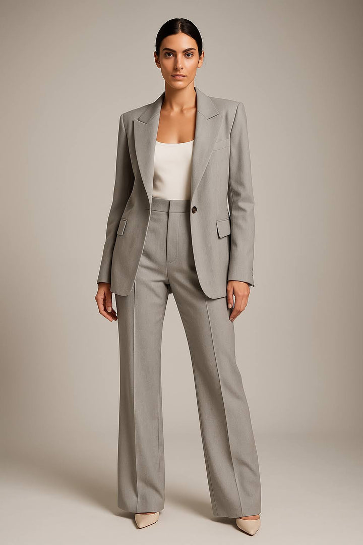 Zakelijk Broekpak Voor Dames Met Blazer En Pantalon Set