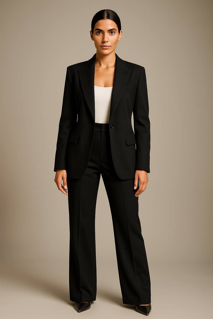 Zakelijk Broekpak Voor Dames Met Blazer En Pantalon Set