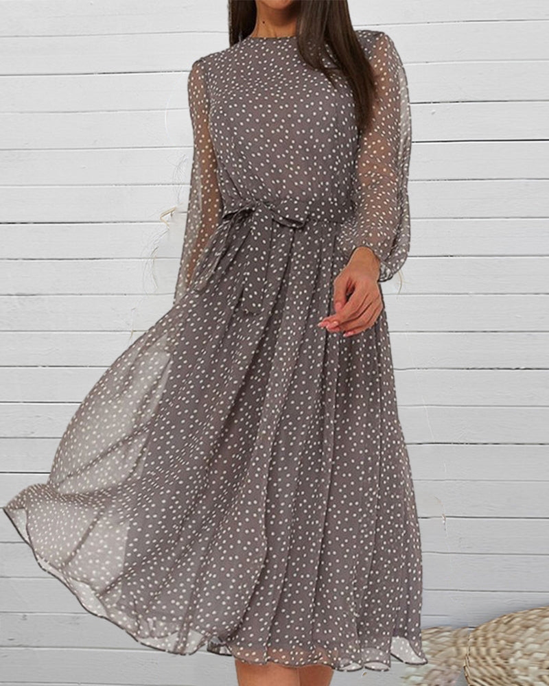 Isabelle | Elegante losse jurk met stippen