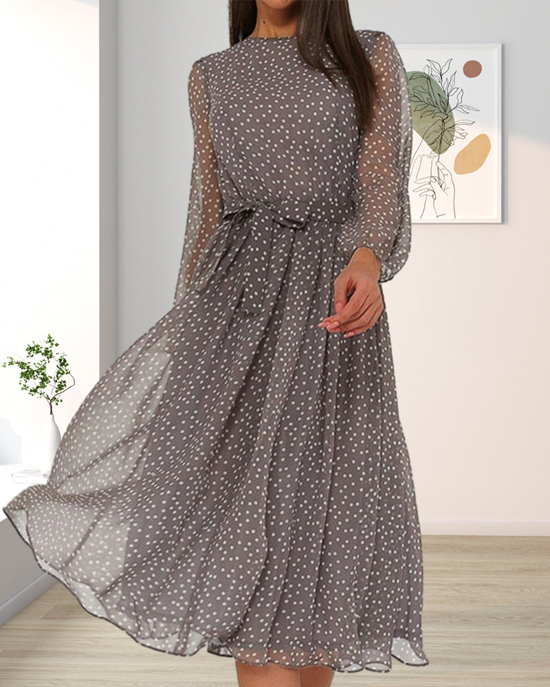 Isabelle | Elegante losse jurk met stippen
