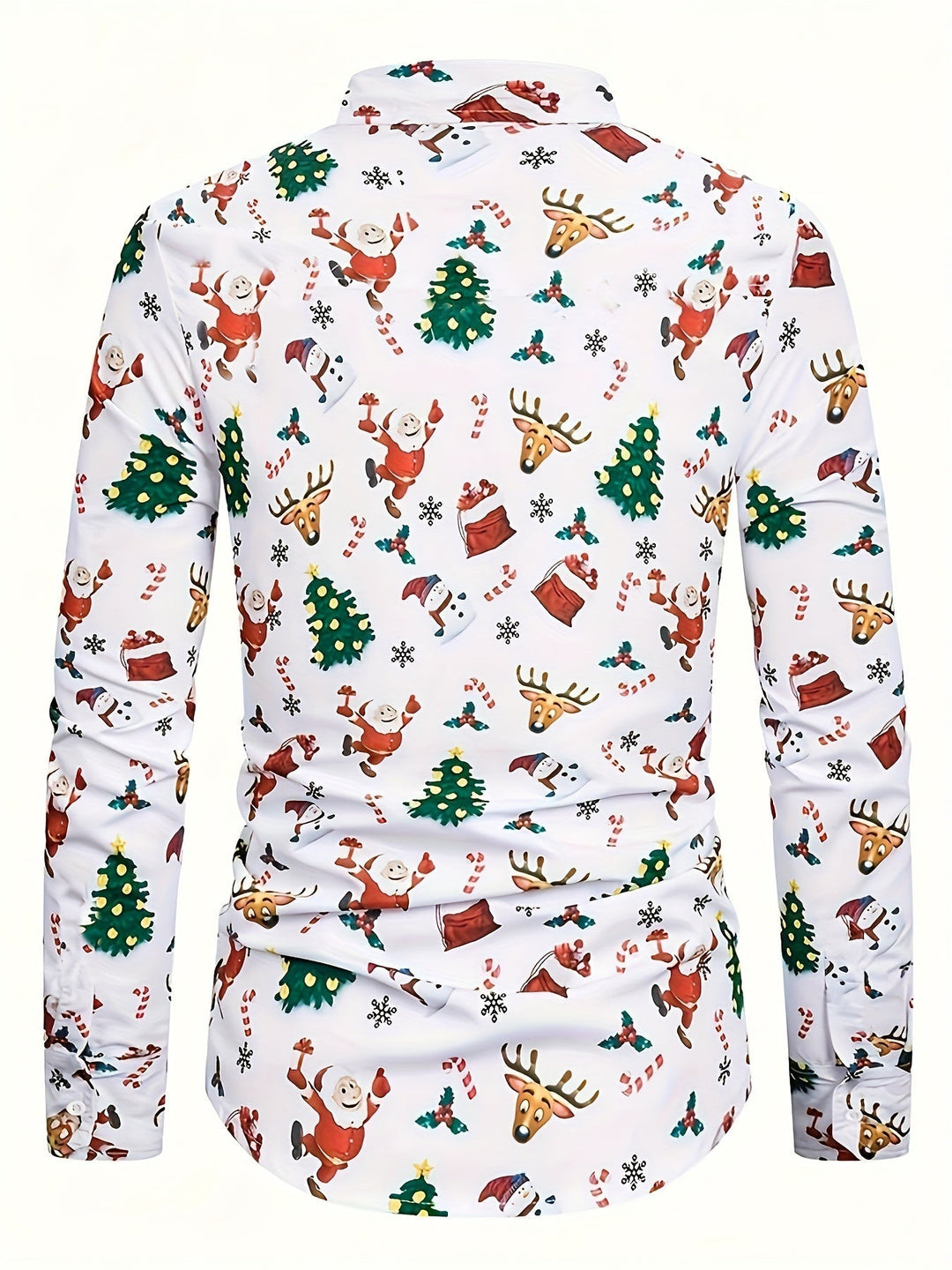 Jasper | Feestelijk kerstprint overhemd met lange mouwen