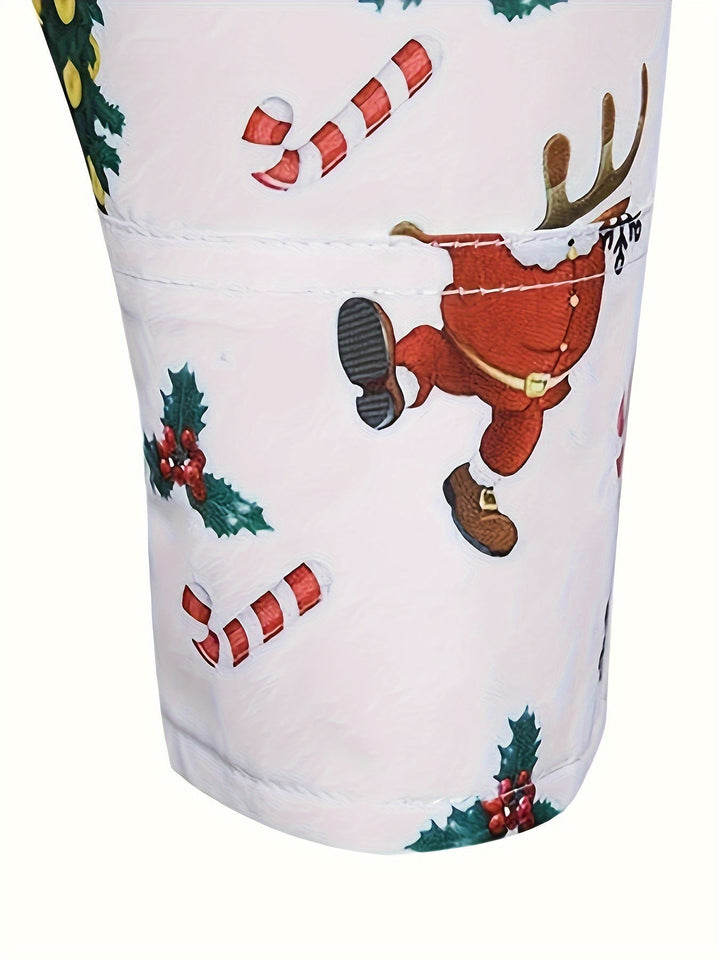 Jasper | Feestelijk kerstprint overhemd met lange mouwen