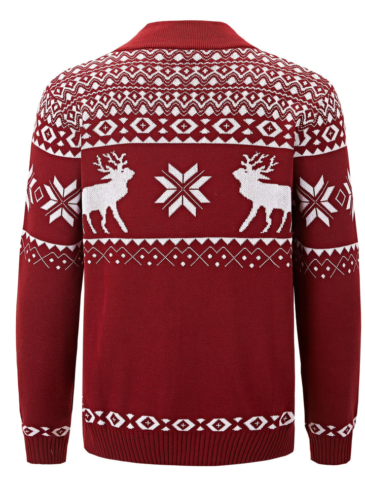 Joris | Casual gebreide cardigan met rendierpatroon