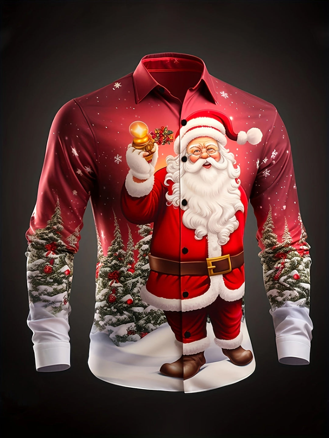 Joris | Casual kerstman overhemd met lange mouwen