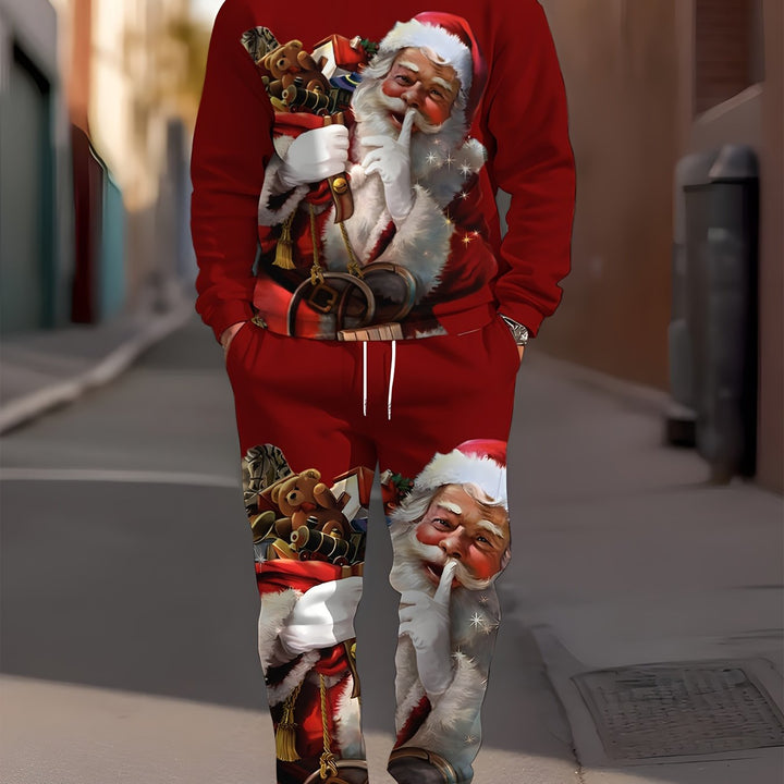 Joris | Feestelijk rendierprint kerst trainingspak set