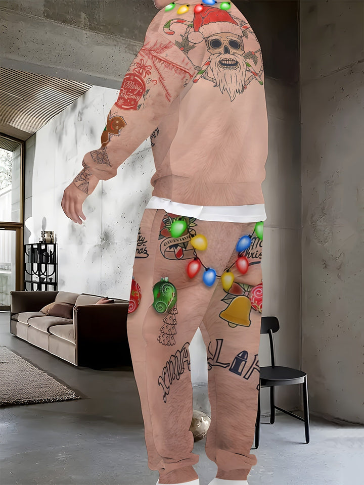 Joris | Feestelijk rendierprint kerst trainingspak set