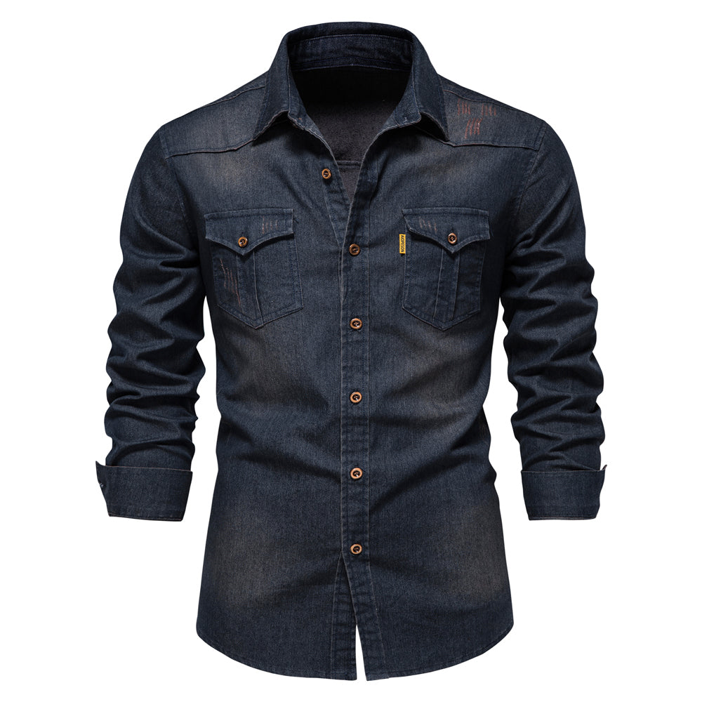 Julian | Casual denim herenoverhemd