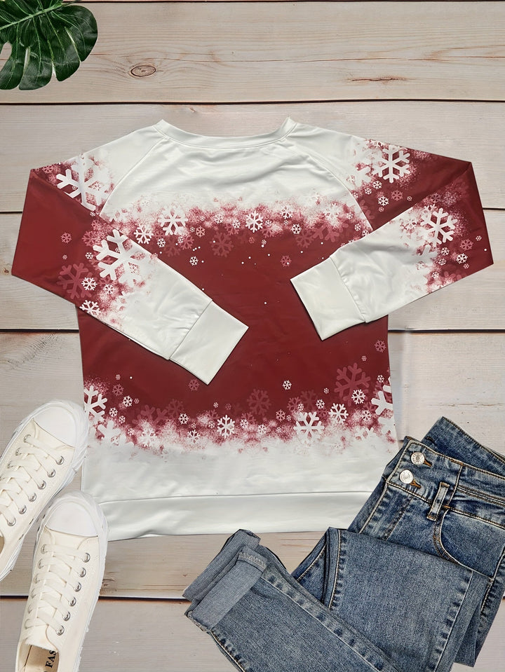 Kitty | Casual kerstkattenprint sweatshirt