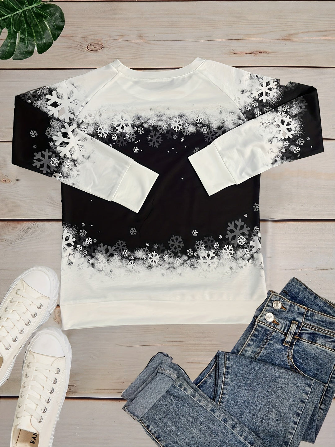 Kitty | Casual kerstkattenprint sweatshirt