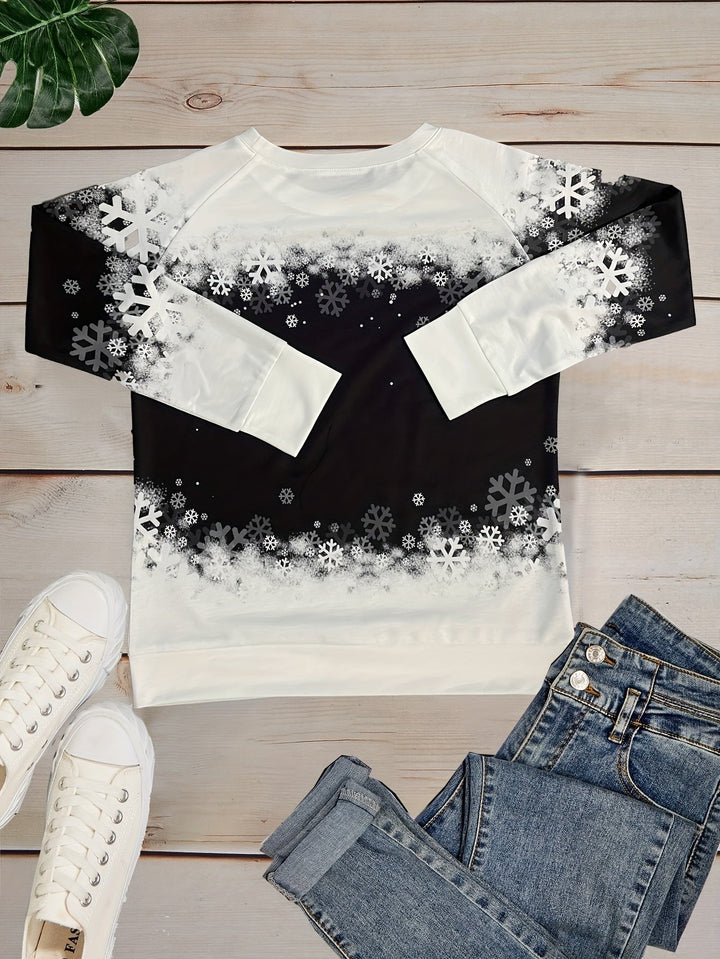 Kitty | Casual kerstkattenprint sweatshirt